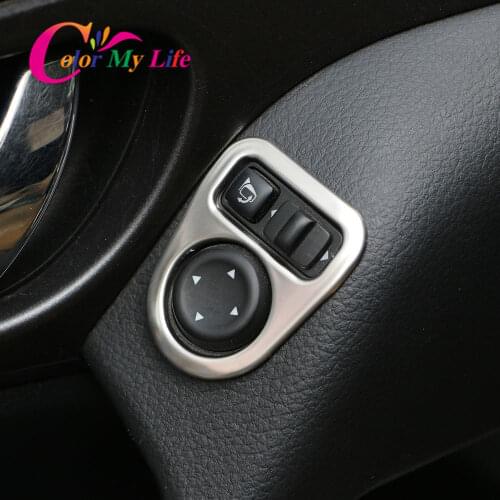 Color My Life Car Rearview Mirror Adjustment Knob Button Cover Trim for Nissan X-trail Xtrail T32 2014-2020 Accessories