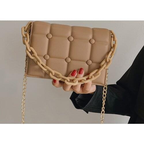 Designer Pu Leather Women Chain Handbags High Quality Ladies Crossbody Bags for Women Fashion Female Shoulder Messenger Bag New