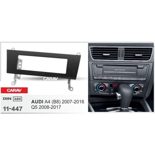 Double Din Fascia For AUDI A4 (B8) Q5 Radio DVD Stereo Panel Dash Mounting Installation Trim CARAV 11-447