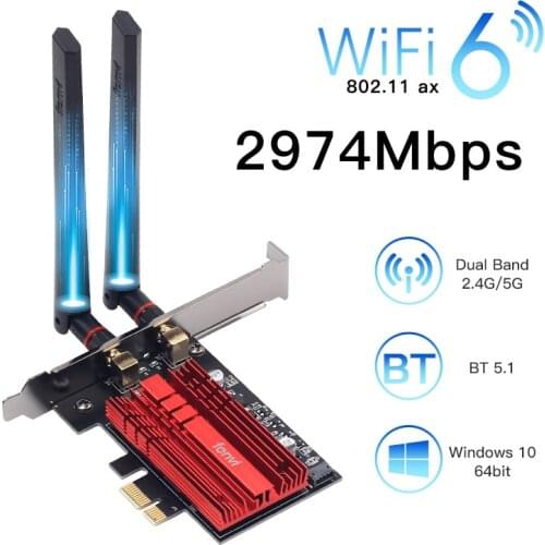 FV-AX3000 Dual Band 2.4Gbps WiFi 6 AX200 Gigabit Network Card Pcie Wifi Bluetooth 5.0 Wireless Adapter For Pc Desktop Windows 10