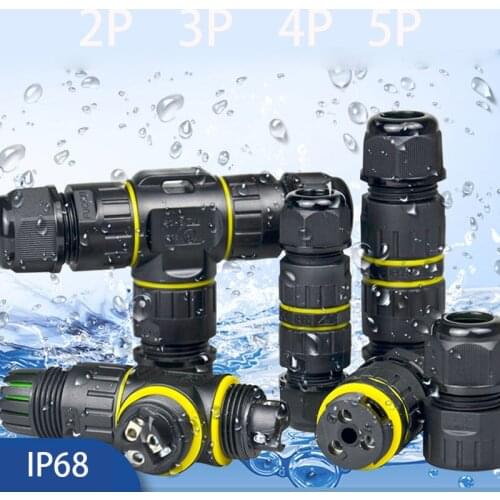 Electrical Waterproof Terminal Cable Connector IP68 Three-way Electrical 2/3/4pin Wire Outdoor Underwater Screw Home Improvement