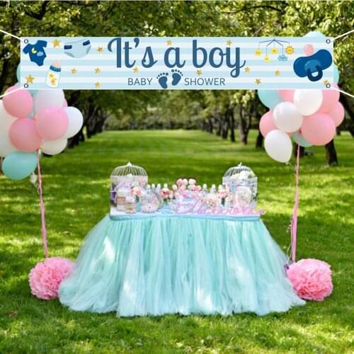 It’s A Boy Holiday Party Supplies Cute Mother and Baby Supplies Decoration Banner Couplet Outdoor Garden Courtyard Indoor Sign