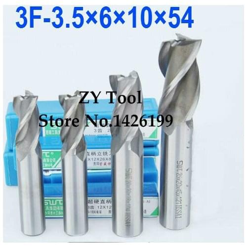 10 pcs/set 3.5MM 3 Flute HSS & Aluminium End Mill Cutter CNC Bit Milling Machinery tools Cutting tools.Lathe Tool