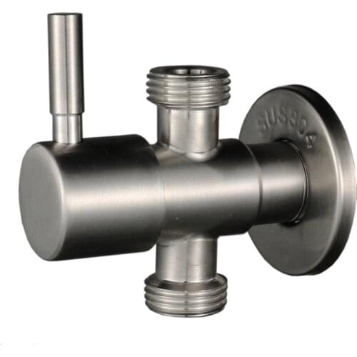 Function Switch Adapter Control Valve 3 Way Tee Connector Shower Head Diverter Valve For Toilet Bidet Shower Water Separator