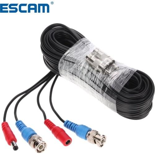 Video Power Siamese BNC Cable 65ft 20m for Analog AHD Surveillance CCTV Camera DVR Kit