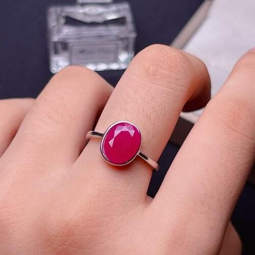 Natural ruby ring, 2ct 925 silver exquisite style, best selling quality, classic style Ladys gem ring