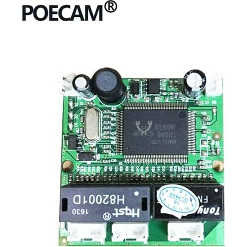 Switch PCBA 3port 4port Ethernet module Built-in machine Insert device 100Mbps board Chip RTL8306E free ship supply car airport