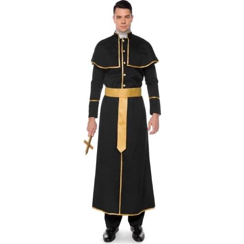 Pastor Mary Father Costume Halloween Jesus Christ the Father Priest Cosplay Missionary Religious Costume