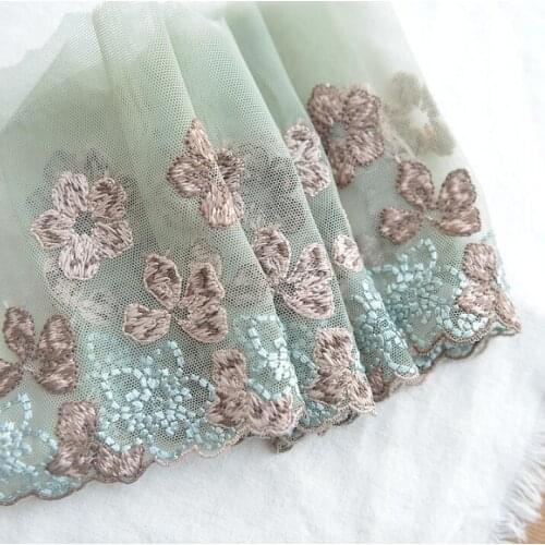 2 Meters Flower Lace Trim Embroidery Lace Ribbon Garment Accessories DIY Handmade Materials 15cm Width