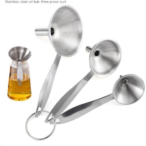 Kitchen Oil Liquid Funnel Spices Wine Flask Canning Funnel Seperatory Oil Tool Kitchen Stainless Steel Funnel Cooking Tools