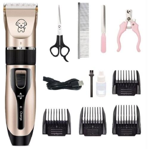 Pet Dog Hair Clippers Grooming Electric Scissor Dogs Cutter Rechargeable Cordless Shaver Low Noise Haircut Tool New 2021 Trimmer