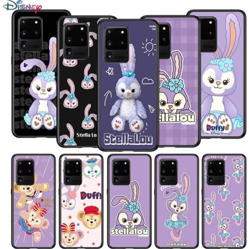 Stellalou rabbit for Samsung S20 FE Ultra Plus A91 A81 A71 A51 A41 A31 A21S A72 A52 A42 A02S Soft Black Phone Case