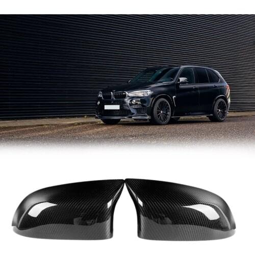 Car Carbon Fiber Side Mirror Cover Caps Overlay For-BMW F85 X5M F86 X6M 2015-2018