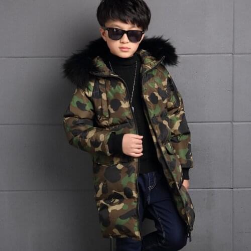 New Boys Binter Jacket Thickness Camouflage Zipper Parka Binter Coat Binterjas Jongen Boys Jacket 6BBT019