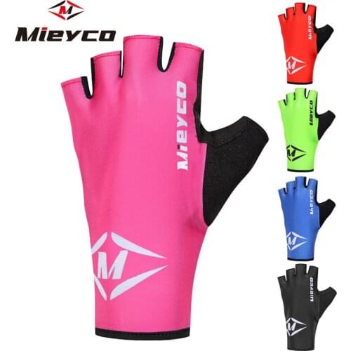 Pink Women Shockproof Sports Gloves Breathable Cycling Gloves Washable Half Finger Riding Motorcycle MTB Bicycle Non-slip Gloves