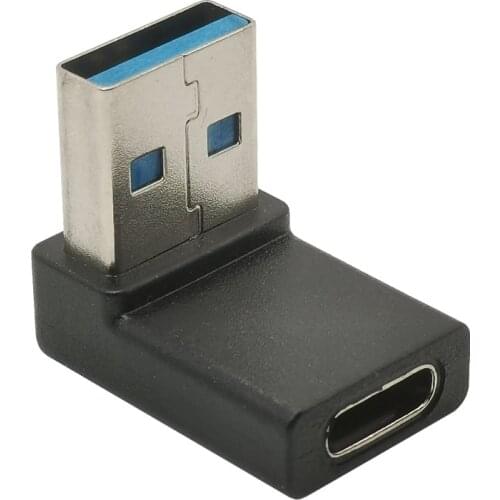 1pcs USB 3.0 to Type C Male to Female Adaptor Right Angled 90 Degree USB 3.1 to USB3.0 Adapter