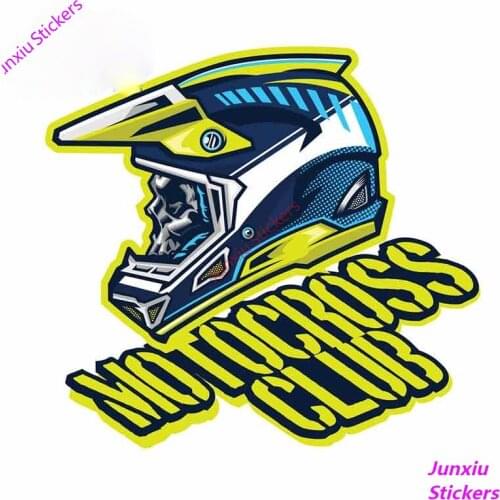 Personalized Skull of Motocross Rider Car Stickers and Decals Waterproof Creative Scratch-proof Window SUV Fine Decal PVC13x12cm