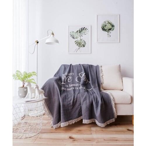Drop Shipping Nordic Sofa Blanket for Living Room Slipcover Knitted Thread Throws Dustproof Cover Tablecloth Tapestry 130*160cm