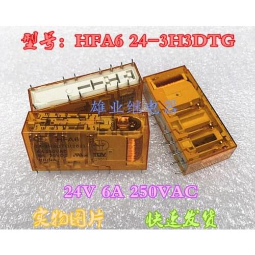 Relay HFA6 24-3H3DTG HFA6-24-3H3DTG 24VDC DC24V 24V 6A 250VAC 14PIN