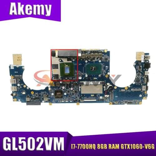 S5VM for ASUS ROG S5V GL502VML GL502VMK GL502VM laptop motherboard GL502VMZ notebook mainboard I7-7700HQ CPU 8GB RAM GTX1060-V6G