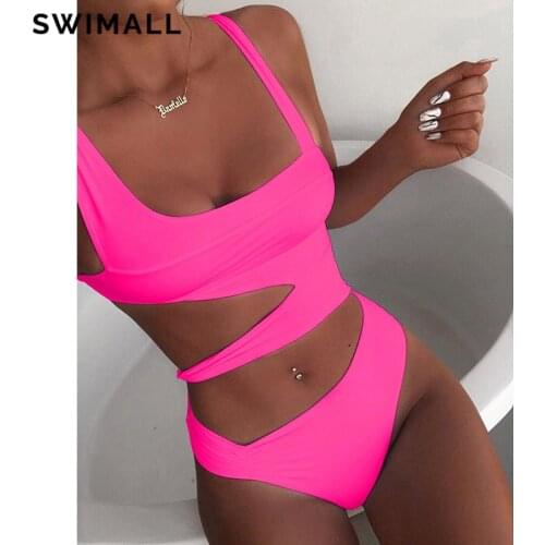 Black White High Cut One Piece Swimsuit Women Swimwear Push Up Monokini 2021 Summer Bather Bathing Suit Beach Wear Biquini