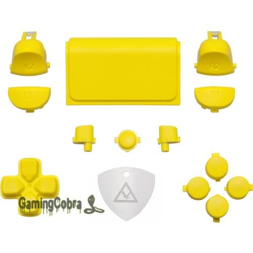 Yellow Full Set Buttons L1R1 L2R2 Triggers Dpad Home Share Options w/ Tools for PlayStation 4 PS4 Slim PS4 Pro Controller