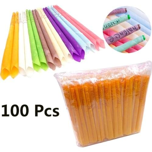 100Pcs Ear Candles Ear Wax Removal Cleaning Candles Indiana Therapy Natural Beewax Hollow Coning Ear Candles Ear Care Tools