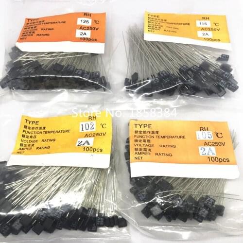 RH 92 95 102 105 115 120 125 130 135 140 145 150 Degree Thermal Fuse RH temperature fuse 2A 250V fan motor thermal fuse