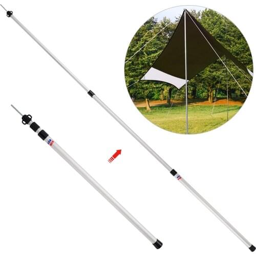 Thicken Aluminum Alloy Tent Pole Adjustable Tent Support Rods Beach Awning Replacement Poles Camping TentAccessories