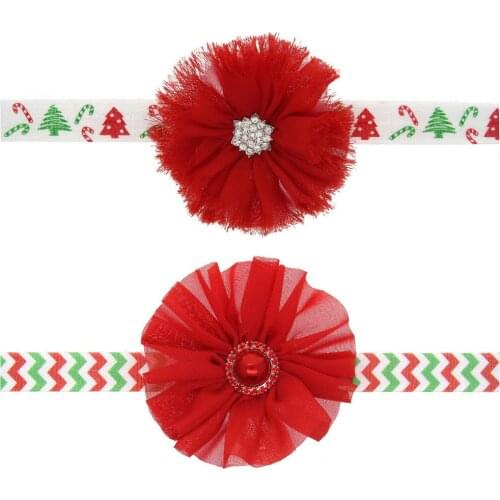 European and American baby flower headband, lace rhinestone print elastic headband, baby hair accessories