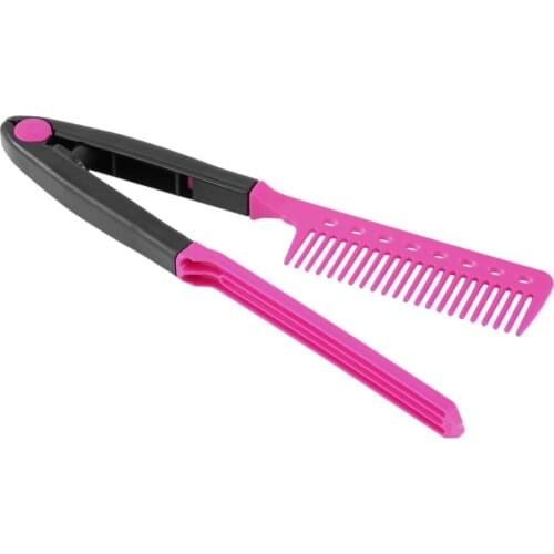 V Type Fashion Hair Comb Hair Straightener Combs DIY Salon Haircut Hairdressing Styling Tool Barber Anti-static Combs Brush