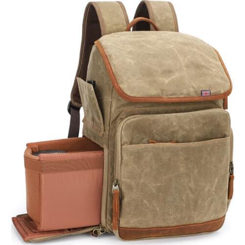 Waterproof Batik Canvas Large Capacity Backpack Soft Padded Camera Bag Outdoor Photography Shoulder Bags for Video DSLR Photo