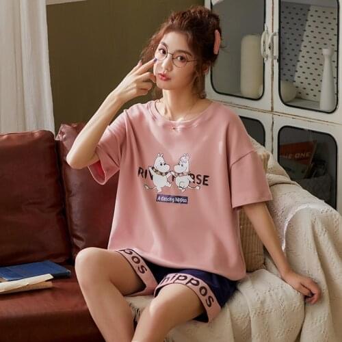 Women Casual Sleepwear Nightwear Pajama Sets Pyjama Feminino Pijama Set Womens Sleepwear Tops Shorts Pj Set Summer Pajamas