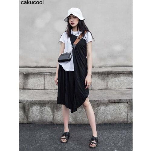 Cakucool 2019 new spring and summer dark wind designer models a variety of wearing straps skirt women