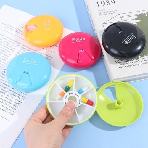 1 PC 4 Colors 7 Days Weekly Tablet Pill Medicine Box Holder Storage Organizer Container Case Pill Box Splitters