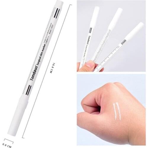 1Pcs Wit Chirurgisch Wenkbrauw Tattoo Skin Marker Pen Gereedschap Microblading Accessoires Tattoo Marker Pen Permanente Make-Up