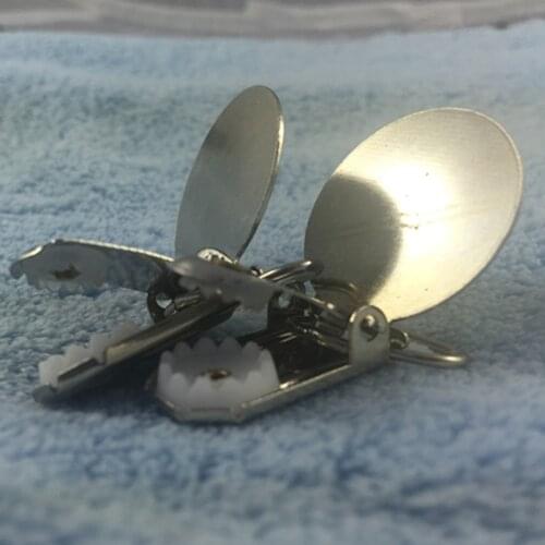 2.0cm Silver Metal Baby Dummy Pacifier Clips Holders Round Shape Clasps Suspender Garment Accessories Plastic Insert 50pcs/lot