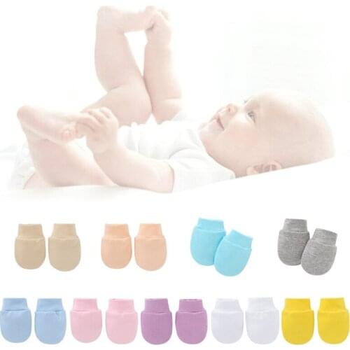 2Pcs Baby Anti Scratching Soft Cotton Gloves Newborn Protection Face Scratch Mittens Infant Handguard Supplies