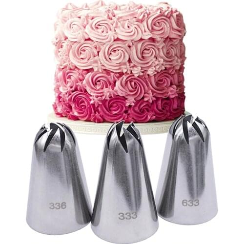 3 Pcs/set Stainless Steel Icing Piping Nozzles Fondant Cake Decorating Pastry Sets Tools Bakeware