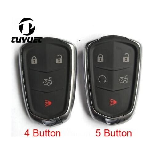 4 5 Buttons Smart Remote Key Shell for Cadillac ATS-L/XTS/XT5/CTS/CT6 Replacement Car key Blanks Case