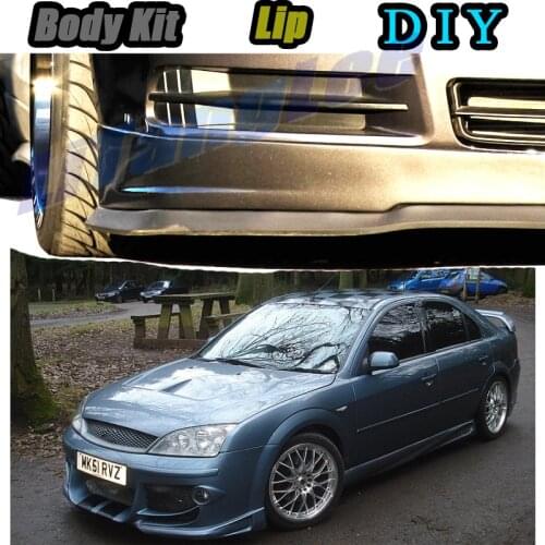 Car Bumper Lip Front Spoiler Skirt Deflector For Ford For Mondeo Contour Tune Car Modified Body Kit VIP Hella Flush Lips