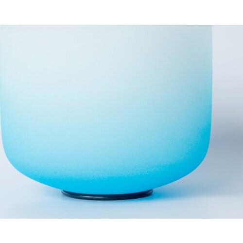 10 Inch G Throat Chakra Half Color Blue 432hz 440hz Quartz Crystal Singing Bowl