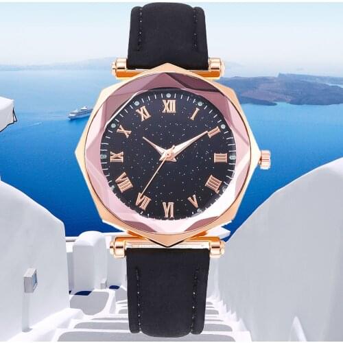 Girl with watch women wrist watch Women Watches Leather Band Creative Style Ladies Wristwatch Casual New Top Brand Quartz
