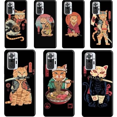 Japanese Style Ukiyo-e Cat Art Case For Xiaomi Redmi 9 9T 9C 8A 9A K40 Phone Cover For Redmi Note 10 9 Pro Note 8 8T 9S