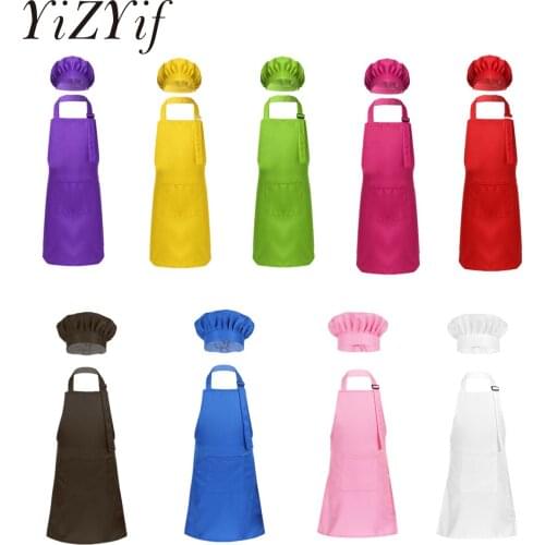 Kid Costume for Chef Uniform Apron and Chef Hat Set Children Cosplay Kitchen Restaurant Clothing Kindergarten Performance Outfit