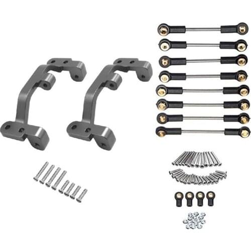 DIY Metal Upgrade Pull Rod + Base Kit for WPL B1 B24 B16 C14 C24 RC Car