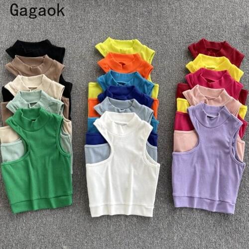 Женские короткие футболки Gagaok China At AliExpress