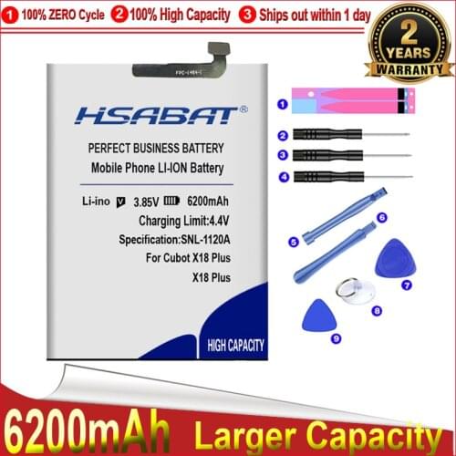 HSABAT 0 Cycle 5950mAh Battery for Cubot x18 plus for Cubot X19 for Cubot P20 High Quality Batteries