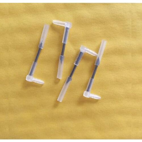 CISSPLAZA 50pcs DIY CISS L Bend Elbow With Long Steel Sharp Needle Ink Tube Elbow CISS Hose Elbow Tube Connector Elbow