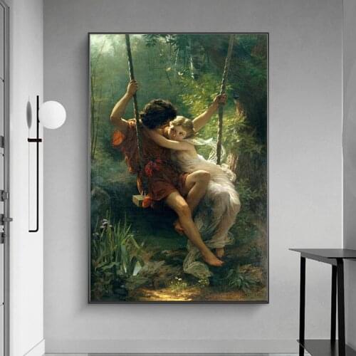 Famous France Painter Pierre Auguste Cots Painting Posters Springtime Print Canvas Wall Art for Living Room Decor